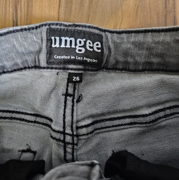 Umgee Distressed Skinny Jeans Grey-26 - Picture 3 of 7